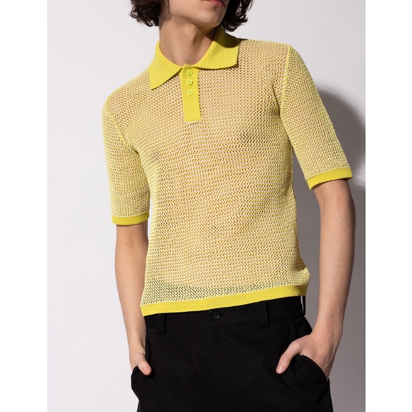 Bottega Veneta Salon 1 neon mesh polo - Picture 1 of 5
